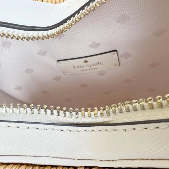 Kate Spade Love Shack Wicker Heart Crossbody Neutral Parchment - Picture 9 of 11